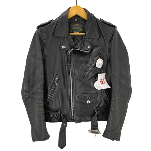 パーフェクトバイショット Perfecto by Schott 613×× USA製 サボテン 黒タグ 最初期 復刻 裏地キルティング ワンスター 牛革 カウレザー ダブル ライダース ジャケット 中田商店 TALON ジップ メンズ US:34