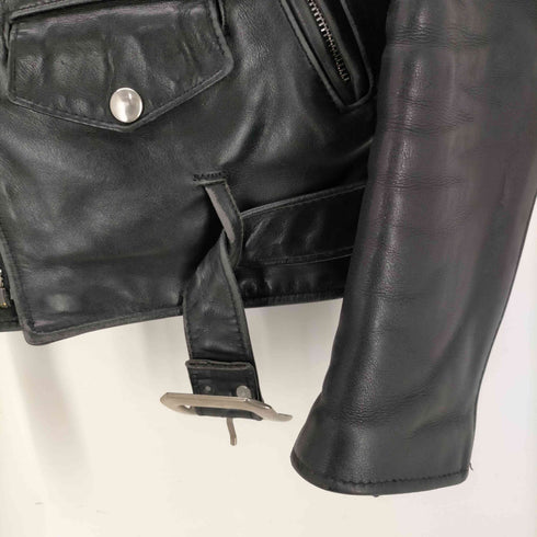 パーフェクトバイショット Perfecto by Schott 613×× USA製 サボテン 黒タグ 最初期 復刻 裏地キルティング ワンスター 牛革 カウレザー ダブル ライダース ジャケット 中田商店 TALON ジップ メンズ US:34