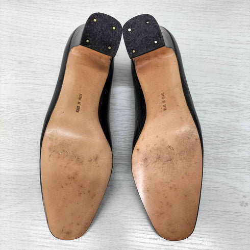 サルヴァトーレフェラガモ Salvatore Ferragamo スクエアトゥ クロコ 型押 ヒール パンプス レディース US:6