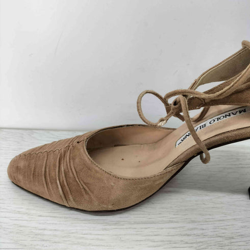 マノロブラニク MANOLO BLAHNIK スウェード ヒール パンプス レディース EUR:37