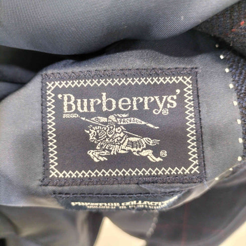 バーバリーズ BURBERRYS 90S チェック柄 2B ウールカシミヤ混テーラードジャケット メンズ