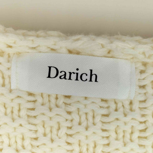 ダーリッチ Darich 25aw ケーブルDDロゴVネックニットフーディ レディース FREE