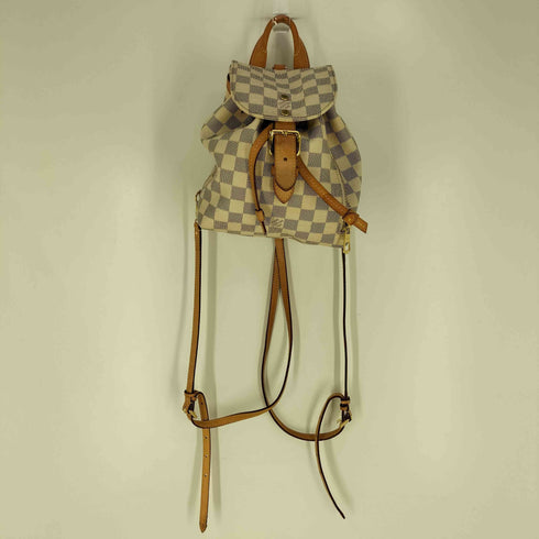 ルイヴィトン LOUIS VUITTON ダミエ・アズール スペロンBB PVCコーティングキャンバス レザー リュックサック バックパック バッグ レディース