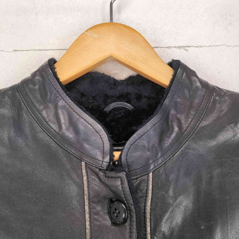 TEIEMU real leather 裏地ファーリアルレザーコート レディース 13