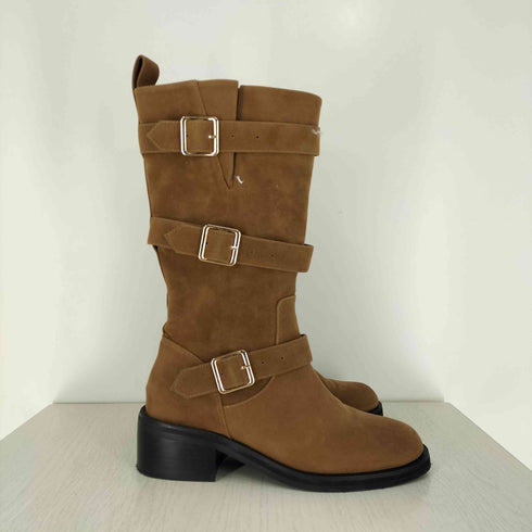 リリーブラウン Lily Brown 25ss 3バックルミドルブーツ レディース JPN:L
