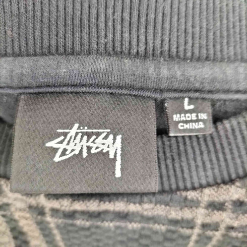 ステューシー Stussy DISCHARGED PLAID WAFFLE CREW メンズ import:L