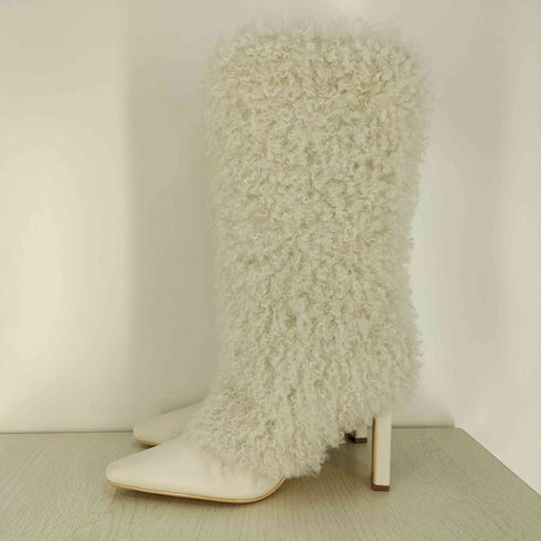 エイミーイストワール eimy istoire 24aw French poodle fur ブーツ レディース JPN:L