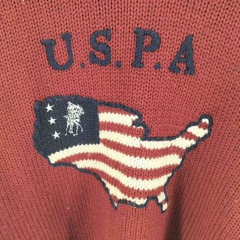 ユーエスポロアッスン U.S.POLO ASSN 00S 星条旗デザインニット メンズ import:L