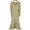 ガニーサックス GUNNE SAX 70-80S 紙タグ 花柄 レース ウール レーヨン ウエストベルト ロングワンピース ゴスロリ レディース 9
