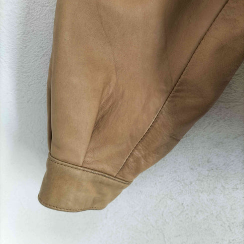 Guido Longinotti real leather MADE IN ITALY 裏地ペイズリーリアルレザージャケット レディース 38