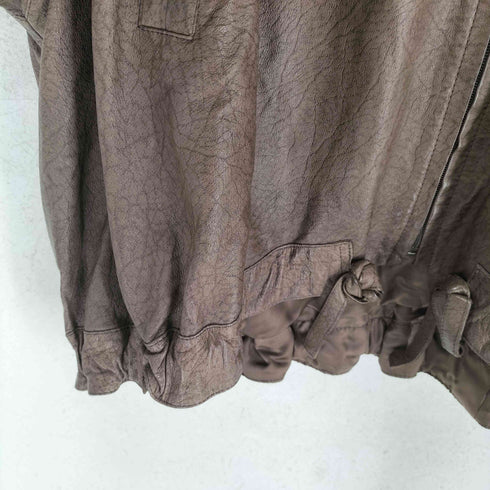 F.TAKAKO real leather リアルレザージップジャケット レディース M