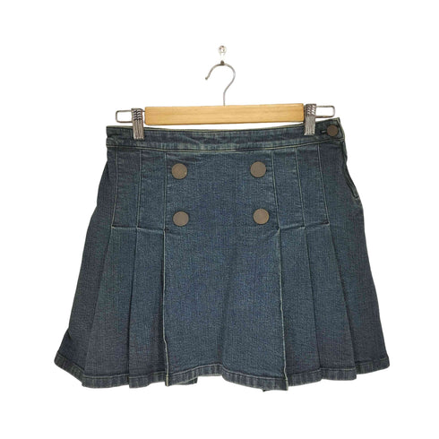 マリークワント MARY QUANT Y2K デニムプリーツスカート レディース M