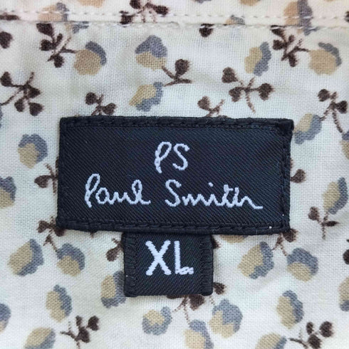 ピーエスポールスミス PS Paul Smith パイピングデザイン 総柄 S/S シャツ メンズ JPN:XL