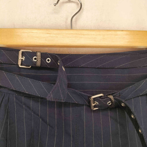 バーバリーブルーレーベル BURBERRY BLUE LABEL ストライプ プリーツスカート レディース 36