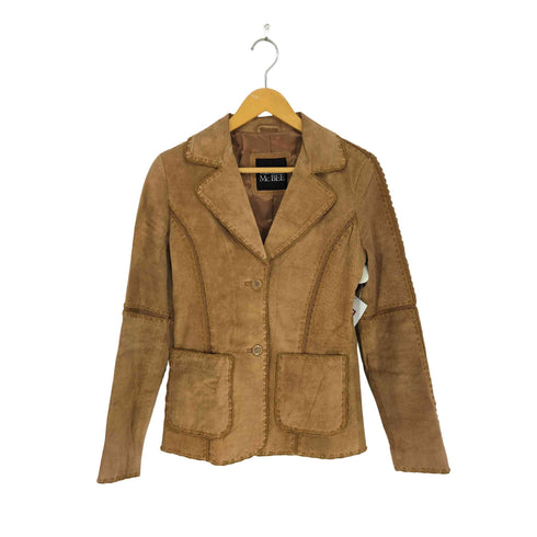 セシルマクビー CECIL McBEE pig leather ピッグスエードデザインテーラードジャケット レディース 9AR