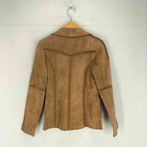 セシルマクビー CECIL McBEE pig leather ピッグスエードデザインテーラードジャケット レディース 9AR