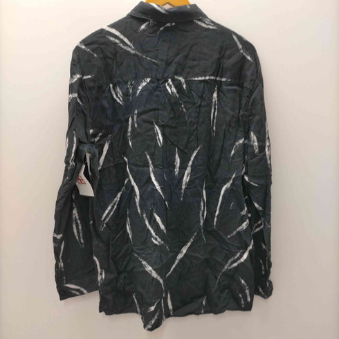 ザラ ZARA 総柄 ペイント L/S レーヨン 100% シャツ メンズ import:L