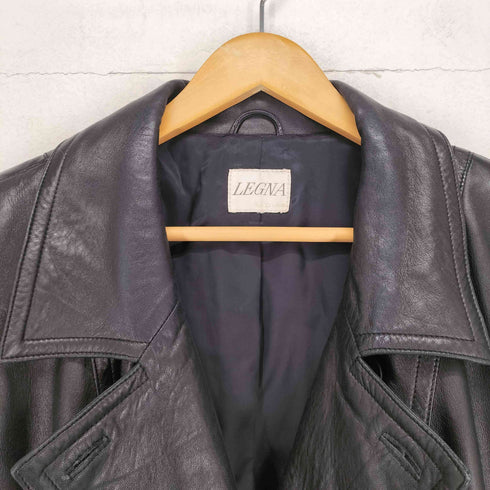 LEGNA real leather リアルレザーダブルハーフコート レディース