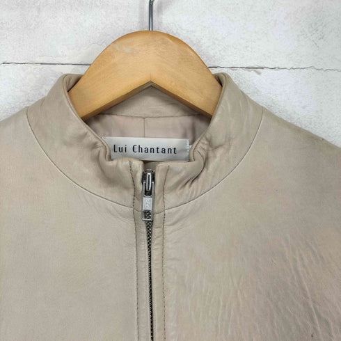 Lui Chantant lamb leather ラムレザーダブルジップシングルライダースジャケット レディース 38