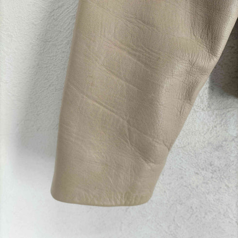 Lui Chantant lamb leather ラムレザーダブルジップシングルライダースジャケット レディース 38