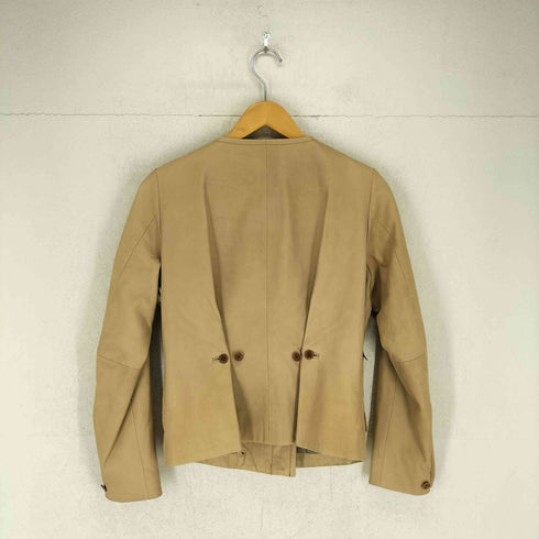 luxluft lamb leather ラムレザー比翼シングルライダースジャケット レディース 38