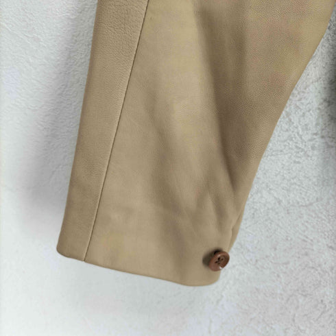 luxluft lamb leather ラムレザー比翼シングルライダースジャケット レディース 38
