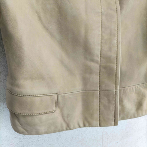 luxluft lamb leather ラムレザー比翼シングルライダースジャケット レディース 38