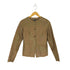 ヴィンス VINCE cuir leather リアルレザーノーカラージャケット レディース XS