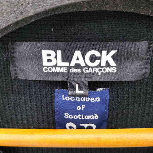 ブラックコムデギャルソン BLACK COMME des GARCONS Lochaven oF Scotland ナンバリング7 アクリルカーディガン メンズ JPN:L