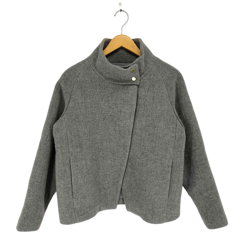 アバハウスドゥヴィネット abahouse devinette ショート丈スタンドカラーウールコート レディース FR:38