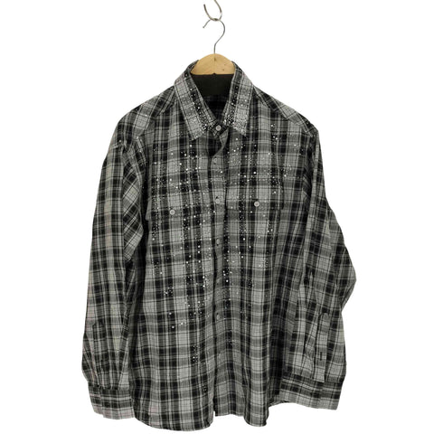 pressing 両胸フラップビジューシャツ メンズ import:L