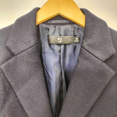 ユニクロプラスジェイ UNIQLO+J ウールブレンドチェスターコート NAVY XS レディース JPN:XS