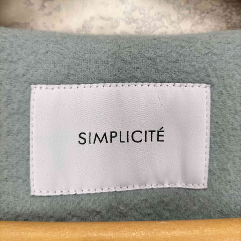 シンプリシテェ SIMPLICITE ノーカラーウールコート レディース