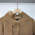 ユナイテッドアローズグリーンレーベルリラクシング UNITED ARROWS green label relaxing 00s Y2K 金ボタン ラビットファー ニットコート レディース JPN:38