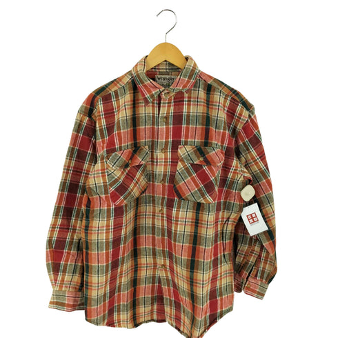 ラングラー Wrangler チェック柄コットンネルシャツ メンズ import:L