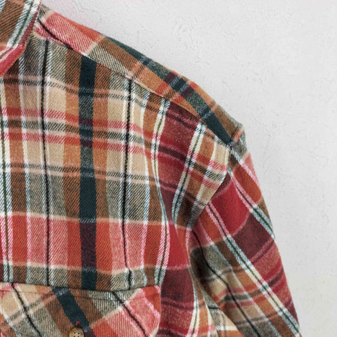 ラングラー Wrangler チェック柄コットンネルシャツ メンズ import:L