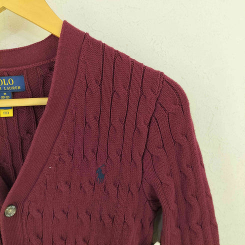 ポロラルフローレン POLO RALPH LAUREN CABLE-KNIT COTTON CARGIGAN レディース import:M