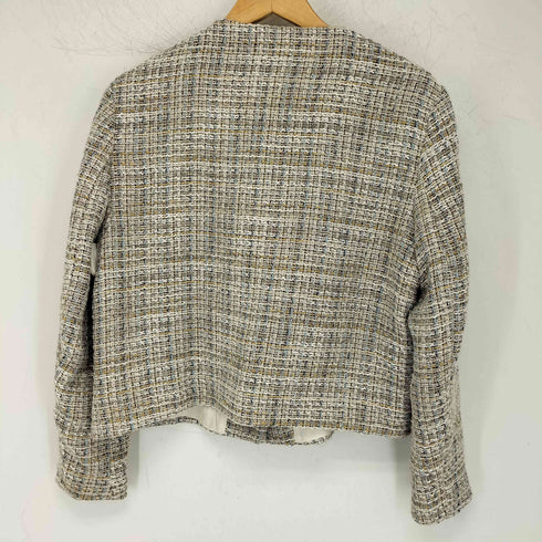 ザラ ZARA 金ボタン ノーカラージャケット レディース