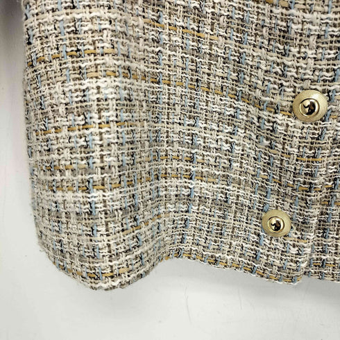 ザラ ZARA 金ボタン ノーカラージャケット レディース