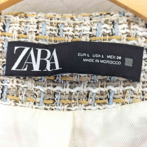 ザラ ZARA 金ボタン ノーカラージャケット レディース