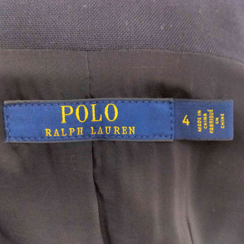 ポロラルフローレン POLO RALPH LAUREN ロング テーラード ダブルブレスト 金ボタン ブレザー ジャケット レディース 4