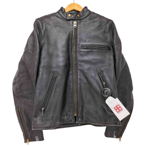 バンソン VANSON OLD ライナー付 TALONジップ シングル ライダースジャケット メンズ US:38