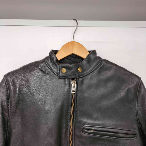 バンソン VANSON OLD ライナー付 TALONジップ シングル ライダースジャケット メンズ US:38