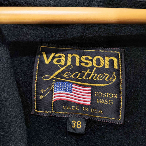 バンソン VANSON OLD ライナー付 TALONジップ シングル ライダースジャケット メンズ US:38