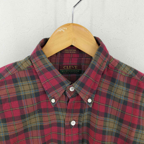 クリーブ CLEVE チェック柄ボタンダウンシャツ メンズ import:M