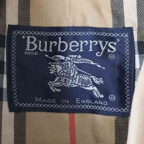 バーバリーズ BURBERRYS 英国製 裏地ノバチェック 比翼ステンカラーコート メンズ