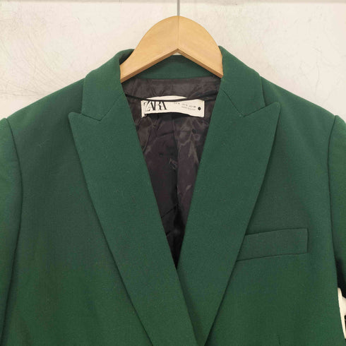ザラ ZARA テーラード ダブルブレスト ブレザー レディース JPN:S