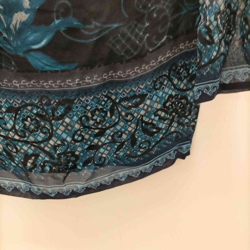 ケンゾージャングル KENZO JUNGLE レーヨン シースルー 花柄 総柄 L/S ワンピース レディース 38