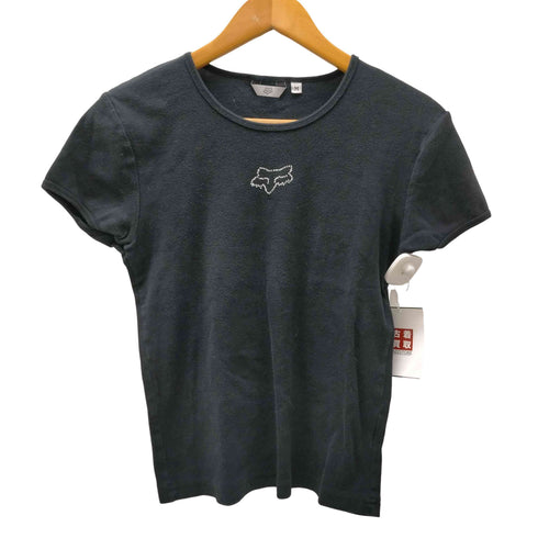フォックスレーシング FOX RACING ラインストーン ロゴ Tシャツ ピチT Y2K レディース import:M