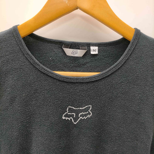 フォックスレーシング FOX RACING ラインストーン ロゴ Tシャツ ピチT Y2K レディース import:M